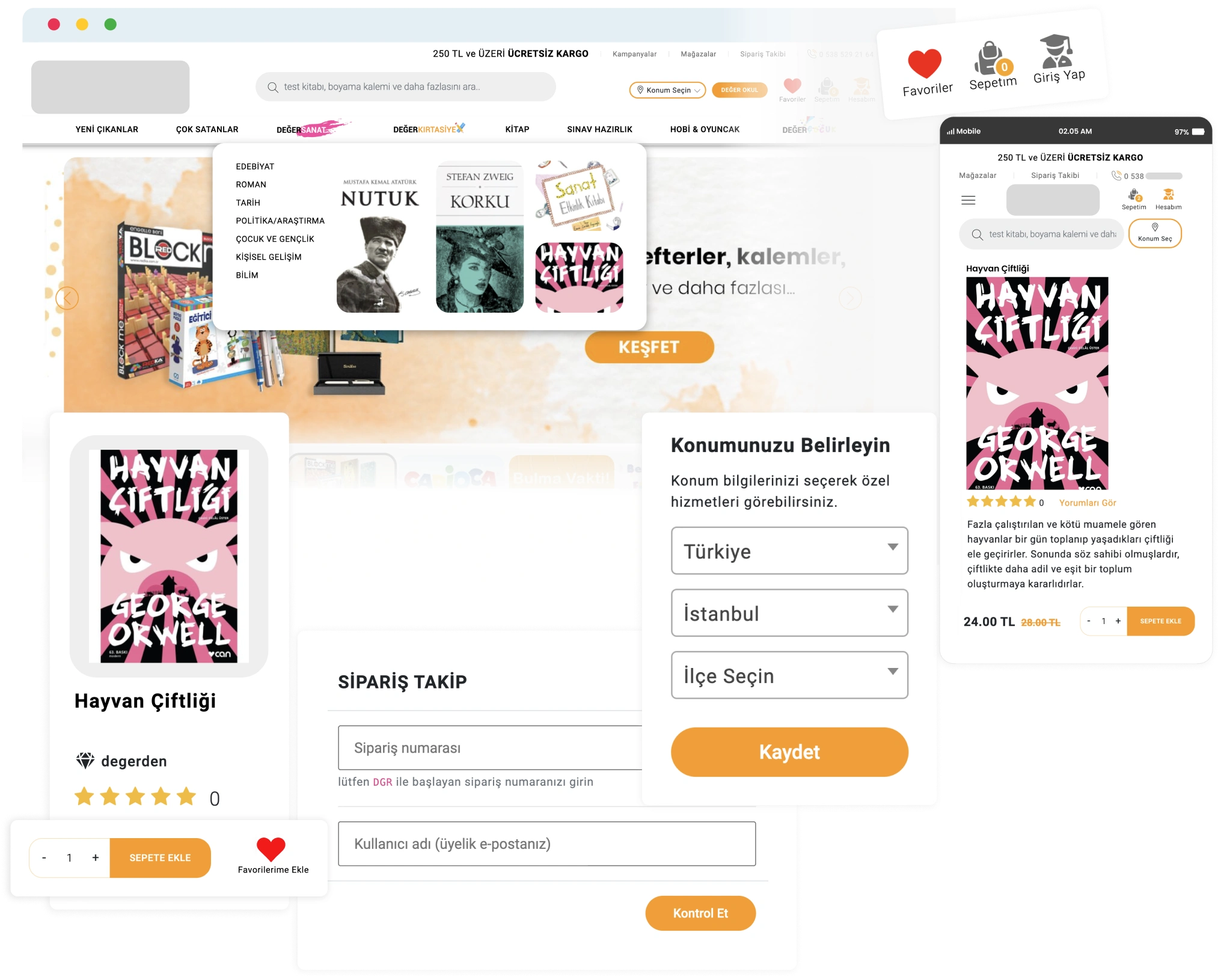E-ticaret Sistemleri örnek önyüz tasarımı